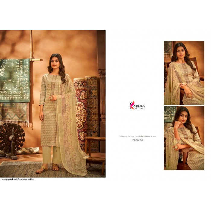 Kesari Trendz Palak Vol 2 Print Cambric Cotton Dress Materials